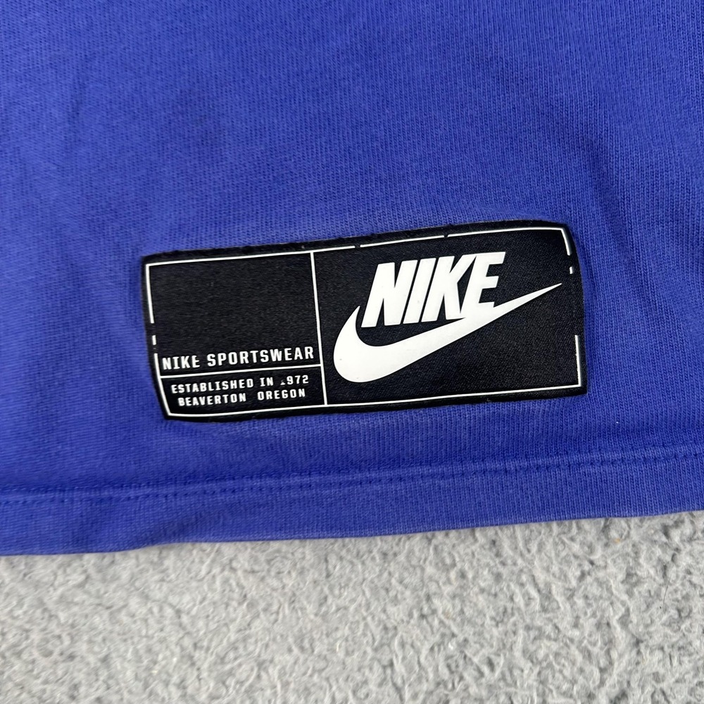 Nike Shirt Mens 2XL Blue Black 3/4 Sleeve Raglan Colorblock Swoosh Tee Logo - Picture 14 of 16